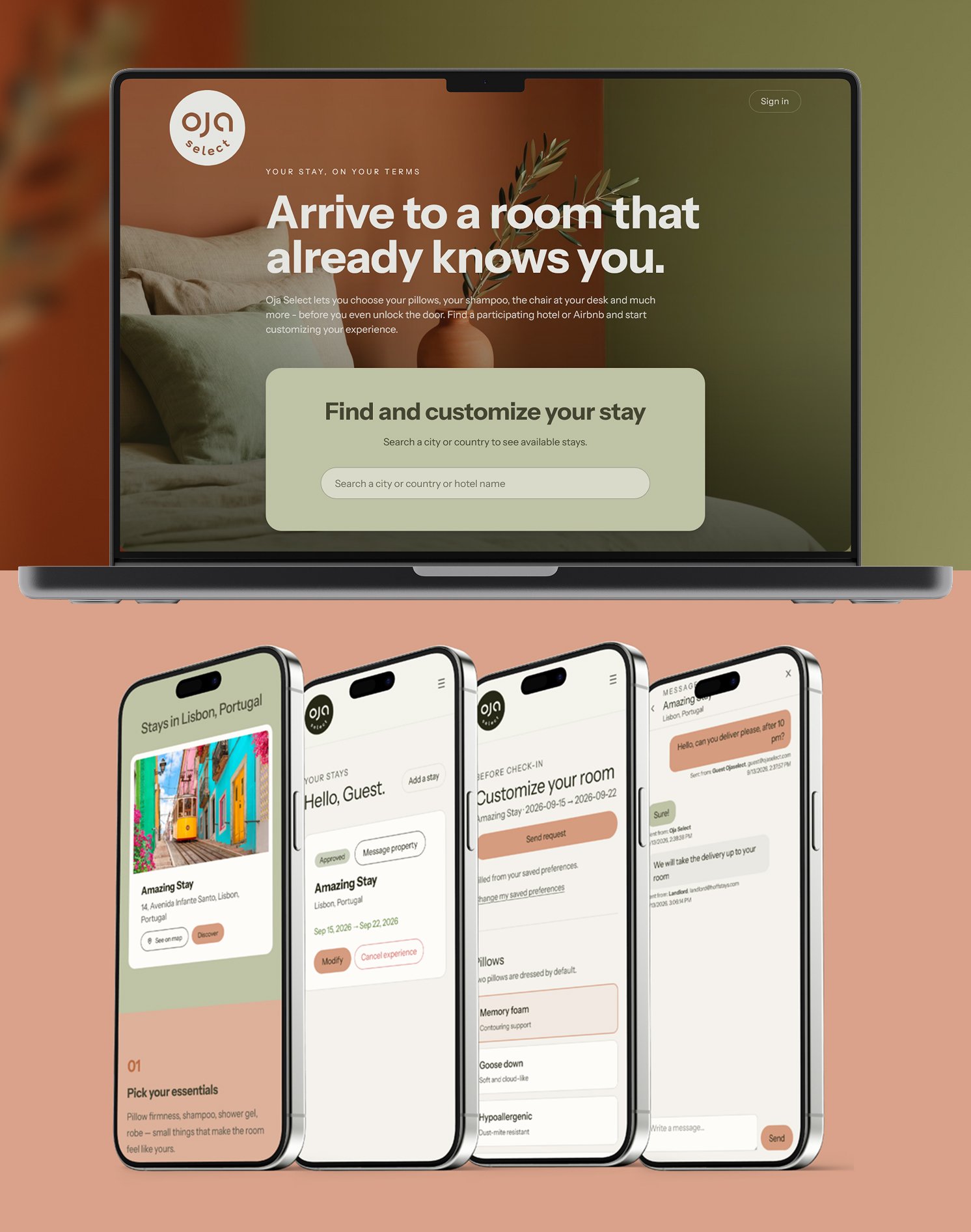 Oja Select – Customize Your Stay